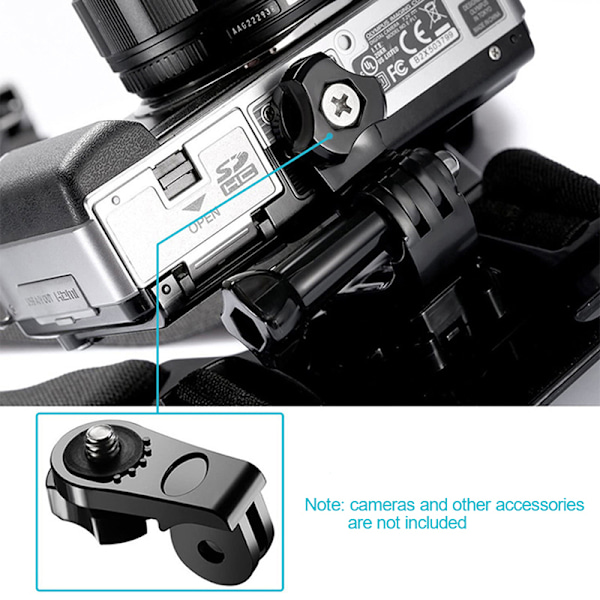 Kamera Bryggadapter Skruv Stativfäste Adapter för Gopro Yi D