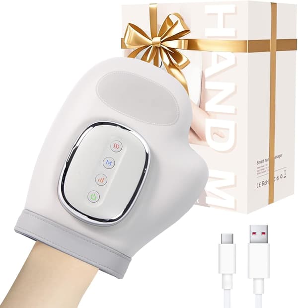Su7 Håndmassager med varme og kompression, 3 massagefunktioner, 4 temperaturer, 5 kompressionstilstande, håndmassage til gigt &(yh)
