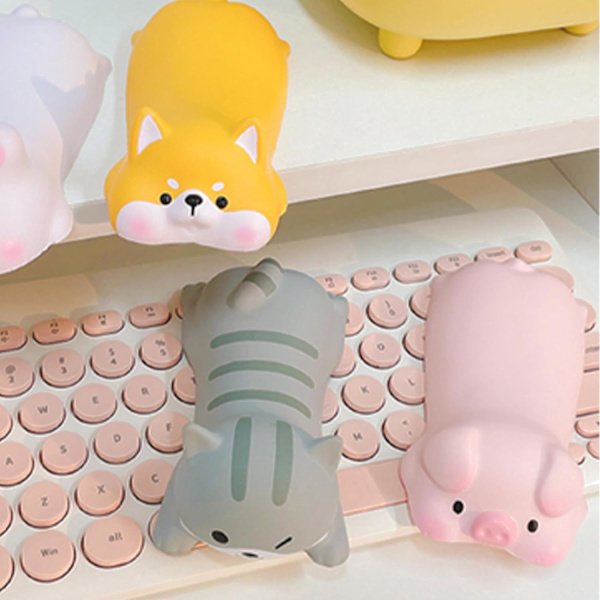 Søt håndleddstøtte musematte Mini museholder Datamaskin skrivebord armstøtte Ergonomisk kontordesign med Memory Foam håndleddstøtteputer