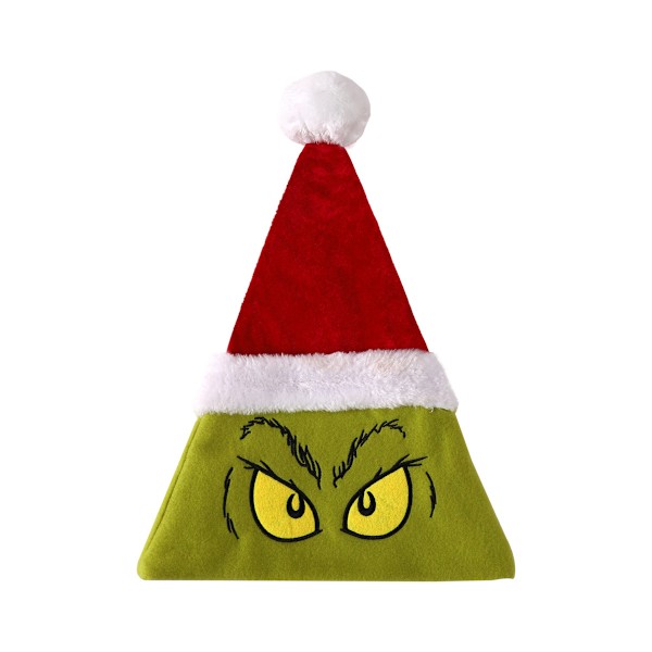 Grinch Julhatt - Het Säljande Cartoon Animation Julhatt för Vuxna och Barn - Julgåva Dekoration Cartoon Julhatt