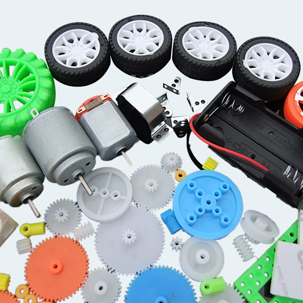 112 stk. DC-motorsæt Elektrisk minımotor med plastgear Motor monteringsbeslag Akselpropel til DIY-videnskabsprojekter