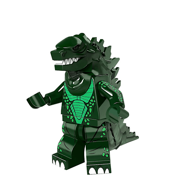 8 kpl Mini Godzilla -sarjan koottavia rakennuspalikkahahmoja, leluja, mekaaninen jäälaava-Godzilla
