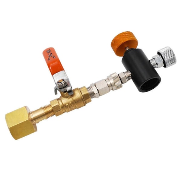 Cga320 CO2 Sylinder Påfyllingsadapter og Kuleventil for Sodastream Tankkobling - Perfek[qb] CGA320 without 2000psi Gauge