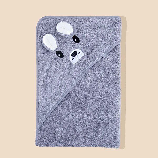 80*80cm lasten pyyhe yukata yksivärinen sarjakuva koralli sametti vauvan kylpypyyhe huppu kääritty peitto super pehmeä grey