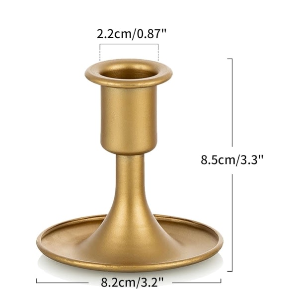 Kultaiset hääkynttilänjalat Kandelaber - 6 pienen koristeellisen