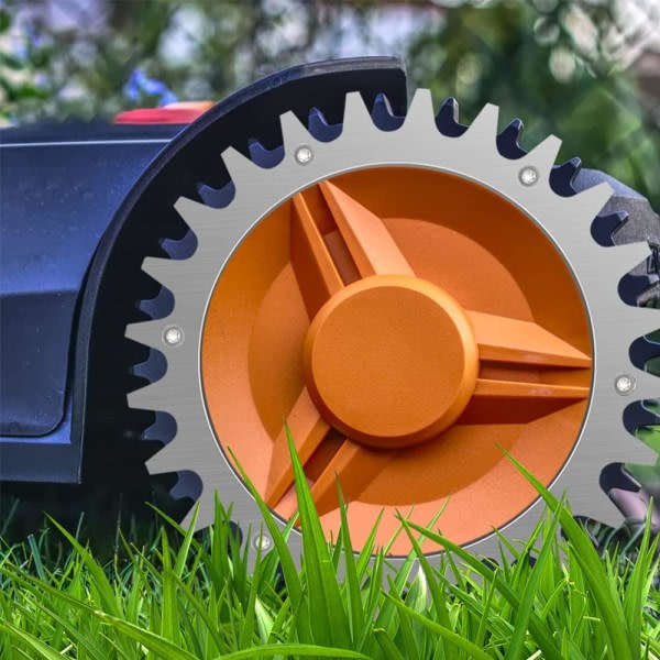 SQBB Overlegen rustfrit stål erstatning til Worx Model S/M robotplæneklippere, robotplæneklipper spids forbedring af trækkraft til Worx-modeller