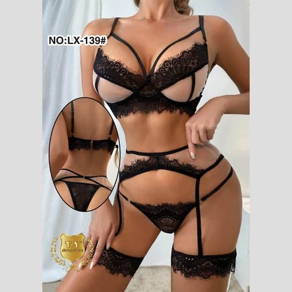 Elegant Underklänning - Svart Frestelse{BT} 132