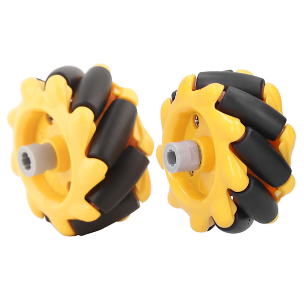 Mecanum-pyörän älykäs robottiauton osat ja lisävarusteet OmniDirectional DIY-lelukomponentit 48 mm (1 pari)