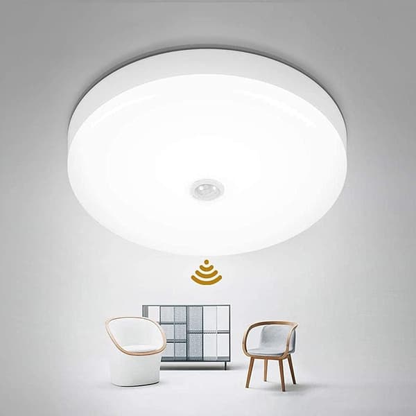 LED taklampe med bevegelsessensor, moderne rund taklampe