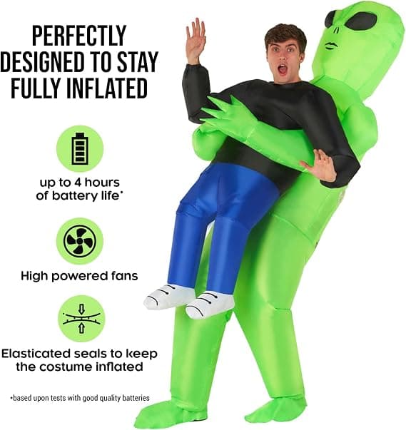 Halloween Rollspel Alien Uppblåsbar Kostym Rollspel - Ba Children (110-145cm)