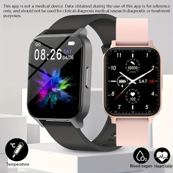 Smart Watch, 1,69 tommer Full Touchscreen Smartwatch, Fitness Tracker, Vandtæt Skridttæller Ur
