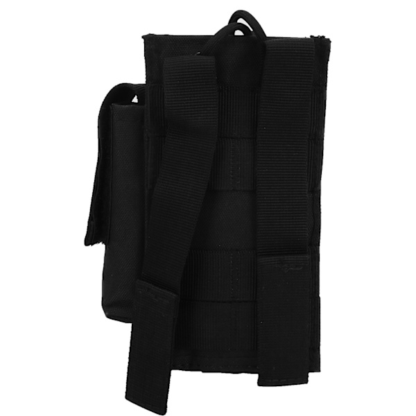 Molle Radio Pocket Mini Radio Kotelopussi Vedenpitävä Walkie Talkie Kotelo Sivutaskuilla Musta