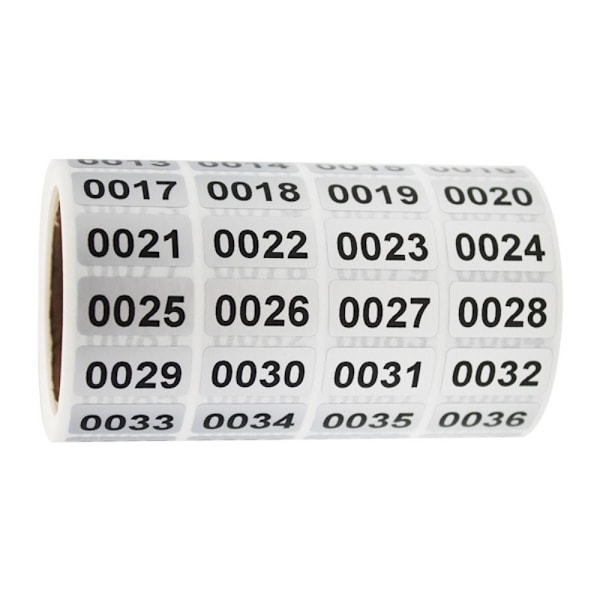 Nummerstickers för Lager, Tillgångsetiketter
