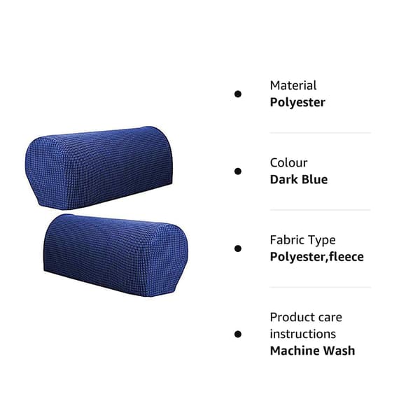 Armstödsskydd för fåtöljer och soffor, halkfria, 2 st/set, fleece, stretchiga, skydd för armstöd, stretchpassform (BT)
