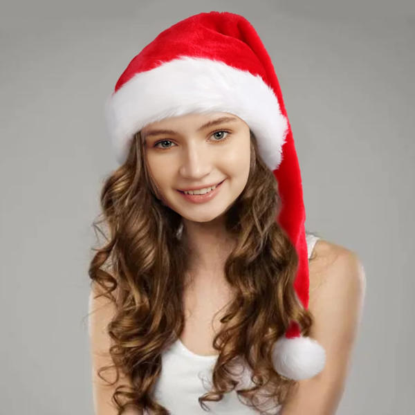 Julhatt Tomtehatt För Vuxna, Plus Lång Julhatt Lyxig Tomtehatt, Julpartyhatt För Män Och Kvinnor, Jultillbehör Röd RED adult