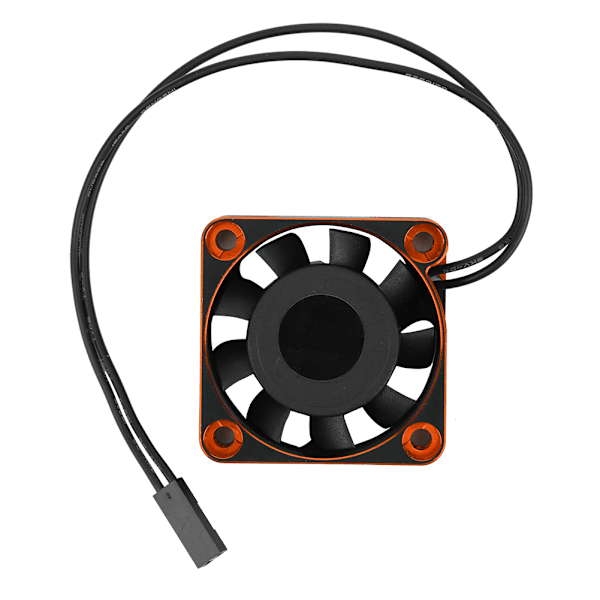 SURPASSHOBBY Cooling Fan 16000RPM 40 x 10mm Aluminum Fan for 1/10 1/8 RC Car(Black Orange )