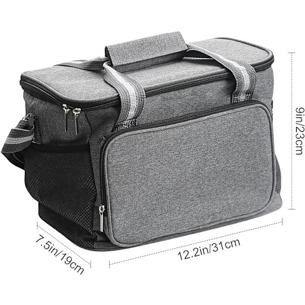 15 L kylväska, 31 x 19 x 23 cm (grå), picknickväska, jättestor väska, Li