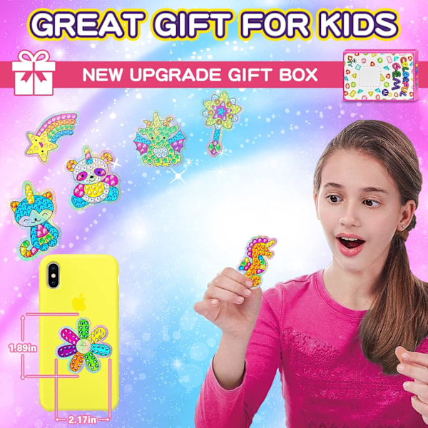 24 ST Diamond Art Animal Sticker Craft, DIY Sticker