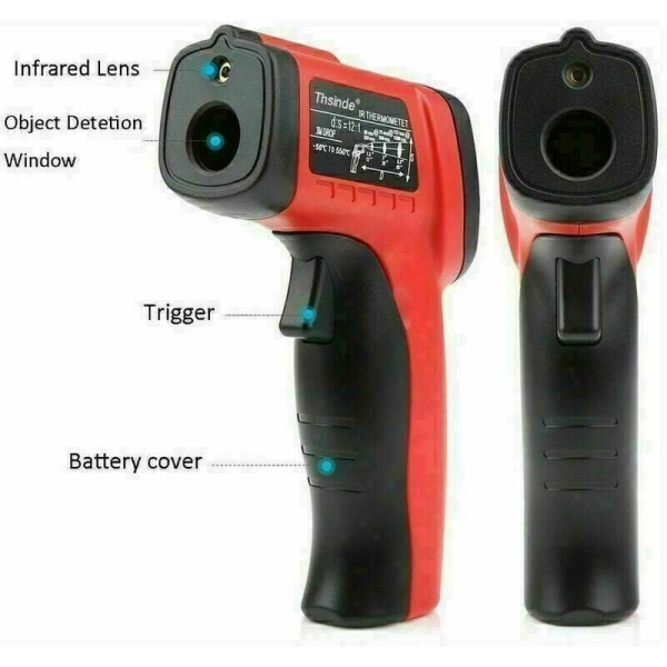 Infraröd termometer, lasertermometer, 【Industriell termometer】