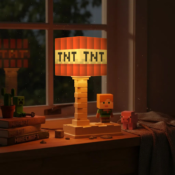 Element Byggeklods Lampe | Type-C Genopladelig LED Natlampe**Creeper Creeper
