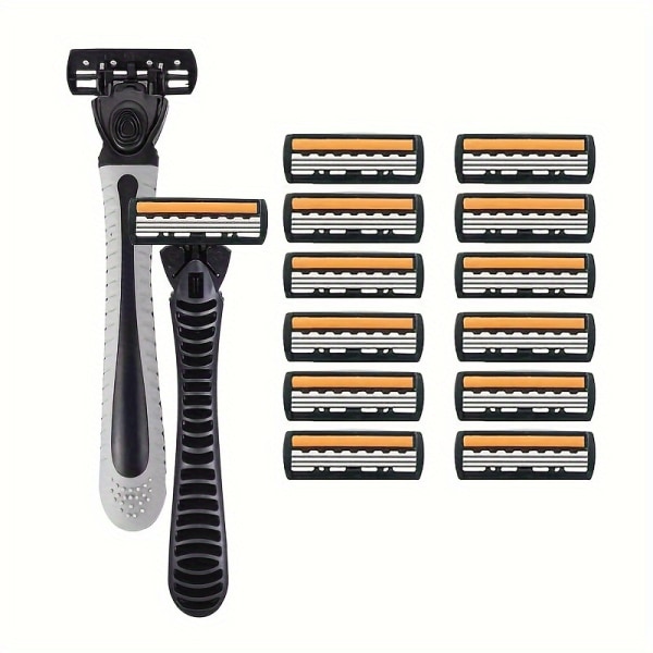 Men's 3-layer Razor Blade Manual Shaving For Men Replace Head Comfortable Shaving Blades