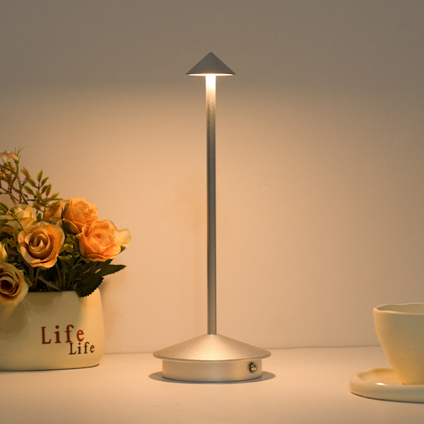 Kreativ bordslampa matsal touch LED hotell bar café Pina Pro bordslampa uppladdningsbar white