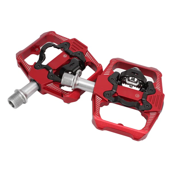 Dobbelfunksjonssykkelpedal Flat Clipless Cleats 3 forseglede lag MTB-sykkelpedal for SPDRed