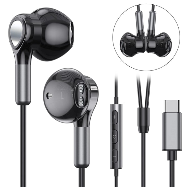 USB C-hörlurar för Samsung Galaxy S22 Ultra S21 FE S20 A53