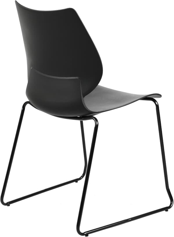 Moderne stablestol - Multifunksjonell spisestol - Plassbesparende med stabelbart design | Farge: Svart(bt)