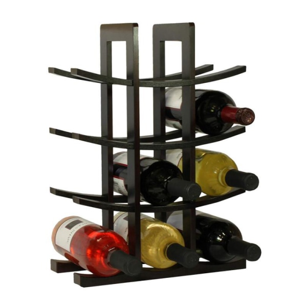 Wooden red wine rack Wooden wine rack Bamboo red wine rack for household wine bottle holder (black)