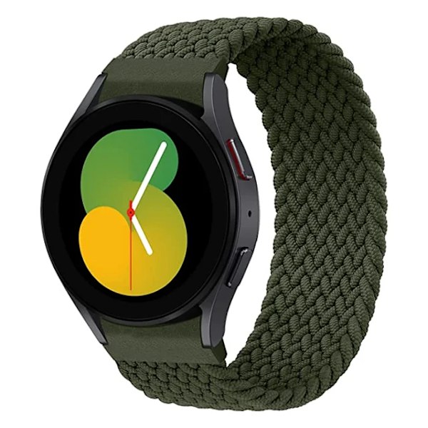 Ingen huller rem til Samsung Galaxy Watch 4/5/6 44mm 40mm 4 classic 46mm Flettet sololøkke rem Armbånd Galaxy 5 Pro 45mm rem Inverness Green Inverness Green M