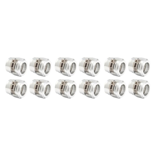 1/2/3/5 4-delad aluminium slangklämma - enkel att installera silver AN12.4 st silver AN12.4pcs 3PCS