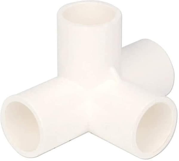 4-vägs innerdiameter 20mm PVC-koppling Bygg kraftig växthusram Möbelanslutningar 10st vit[qb]