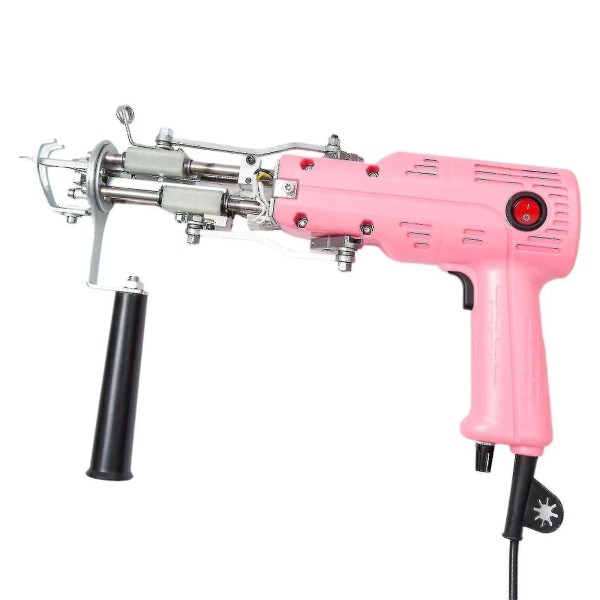 Elektrisk tæppe tufting pistol hurtig bunke skæring/løkke syning håndværktøj Pinksn (335)