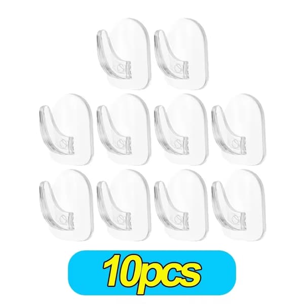 Läpinäkyvät minipienet koukut Kotitalouskäyttöön tarkoitetut kantavat liimakoukut ilman porausta Keittiön vedenpitävä koukku Monitoimikoukku 10Pcs