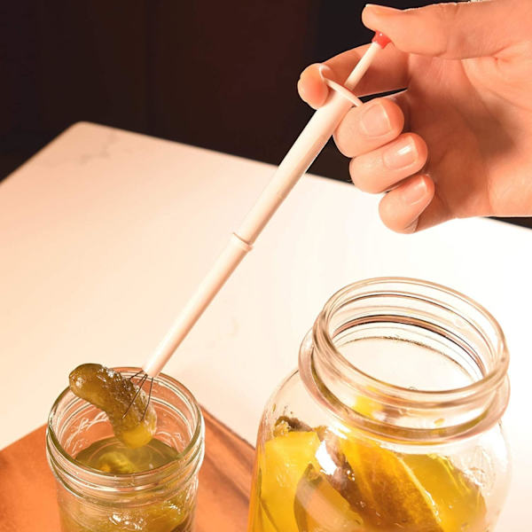 Deluxe Inläggningstänger, 2-pack, Stål och Plast Inläggningsplockare - Olivpeppar