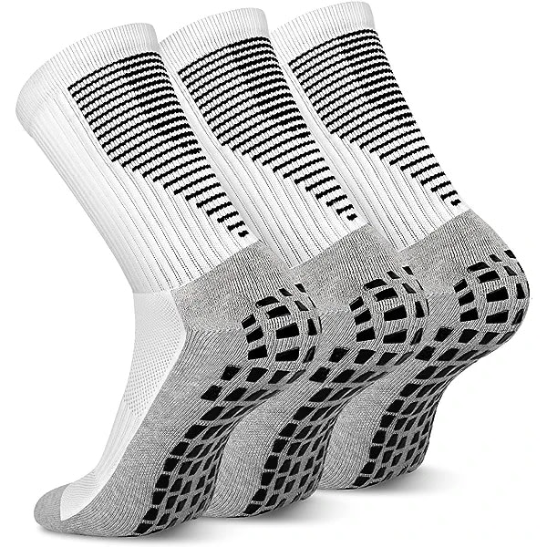3 Pairs Anti-Slip Football Socks Breathable Waterproof Grip Socks