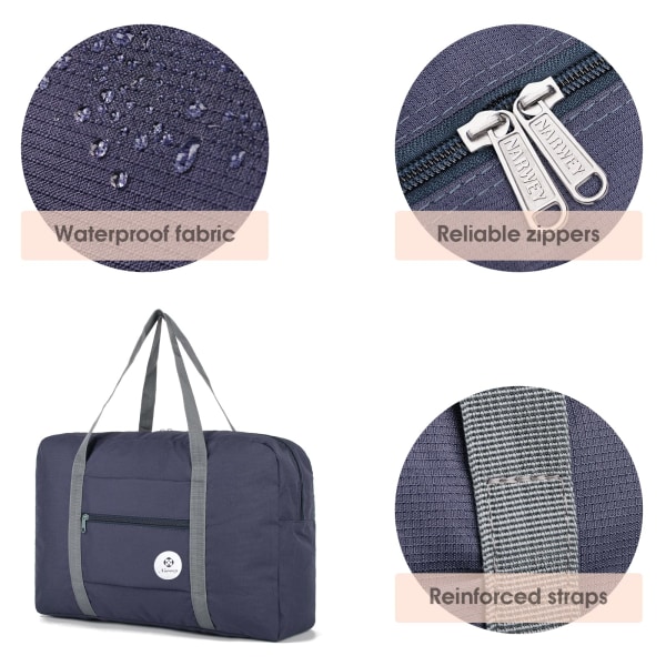 Easyjet Airlines Kabinekuffert 45x36x20 Underseat Sammenklappelig Rejsetaske Holdall Tote Carry on Overnatning Bagage til Kvinder og Mænd 25L