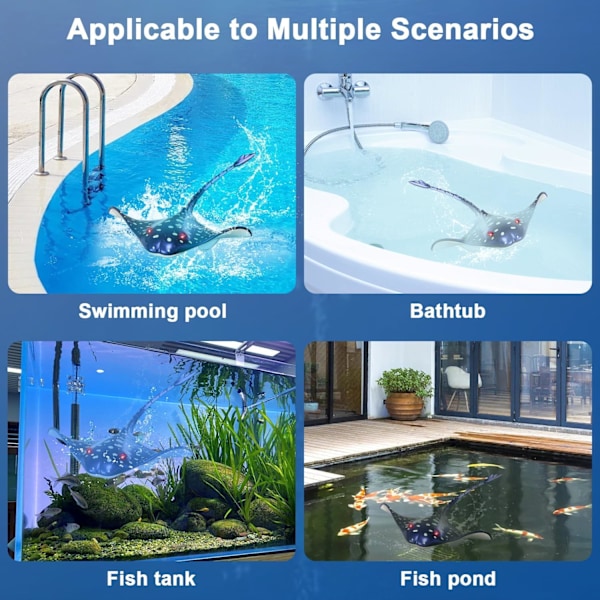 Pool Leksaker Fjärrstyrd Manta Ray Leksaker, RC Båt Pool Leksaker för Barn i Åldern 4-8