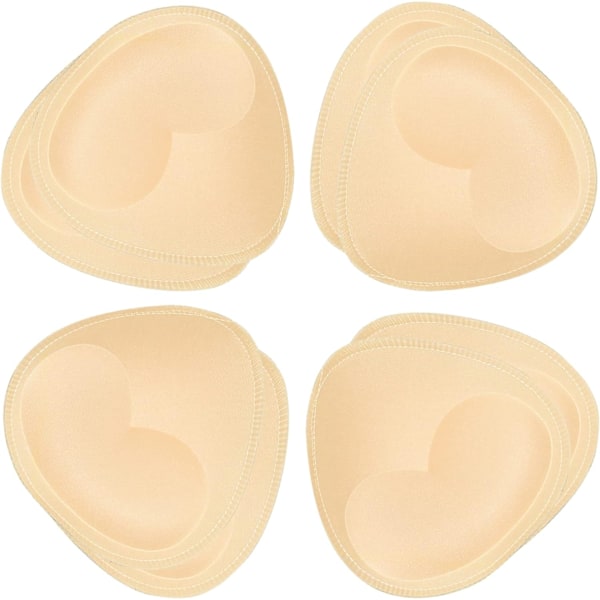 4 paria rintaliivien sisäpehmustetta, irrotettava urheilurintaliivin kuppikolmio Beige Beige C/D