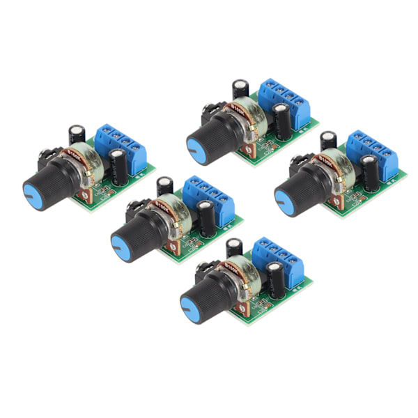 MH 5PCS LM386 Forstaerkermodul Mini 0,5W til 10W Hoejttaler DC 3V til 12V Lydforstaerkermodul til Hoejttaler