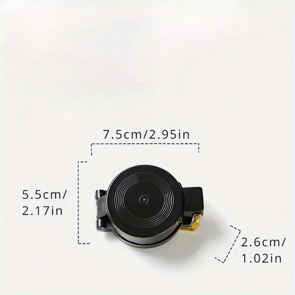 1pc Multifunktionell Flip-Top Kompass, Hållbart Navigeringsverktyg För Vandring & Camping Black
