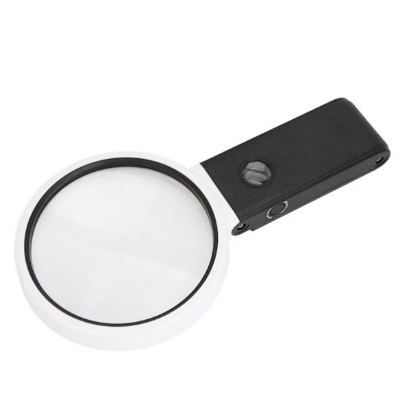 110mm håndholdt forstørrelsesglas med 3 farver lys foldbar bordforstørrelsesglas til læsning inspektion