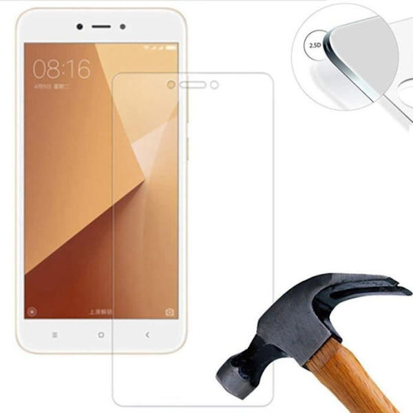 Lusee 2 x Härdat glas skärmskydd för Xiaomi Redmi 6A 5,45 tum Klar 9H 2,5D