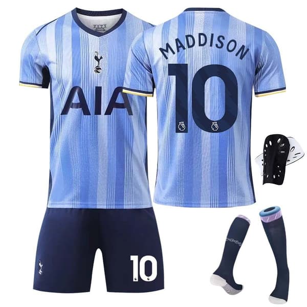 2425 Tottenham Hotspur bortatröja MADDISON Med strumpor+Skyddsutrustning[qb] 20(110-120cm)