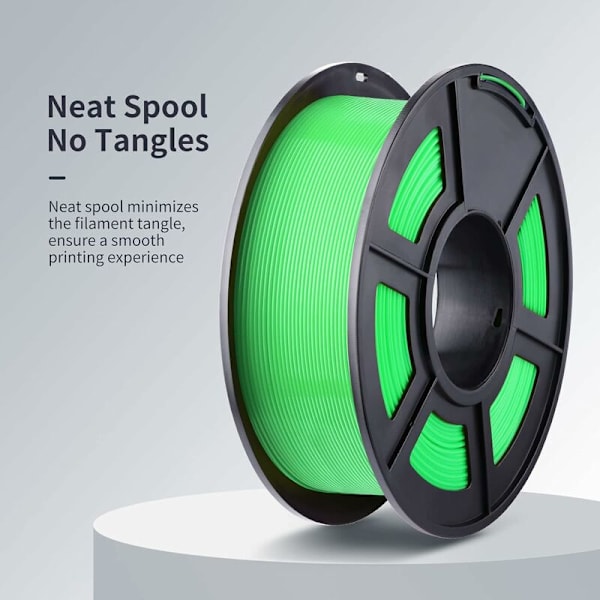 Filament 1,75 mm, Pla Plus 3D-printer filament, dimensionel nøjagtighed +/- 0,03 mm, 1 kg spole (2,2 lbs) 3D-printer filament til 3D-printer, lysegrøn