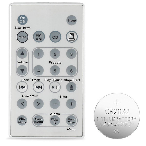 Ny fjernbetjening erstatning til Bose Wave musiksystem Awrcc1 Awrcc2 Aka Wave Radio/cd Ii (hvid farve)