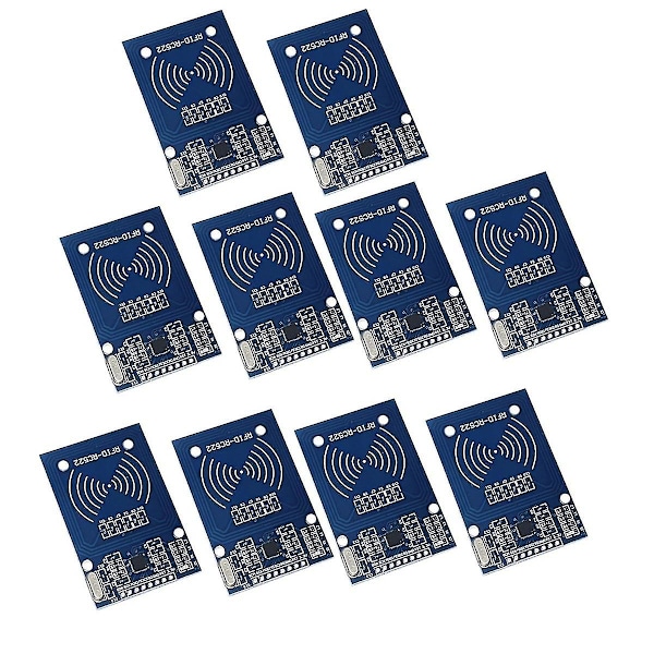 10 st Mfrc522-modul Mfrc-522 Rc522 Rfid Ic-kortinduktionsmodul