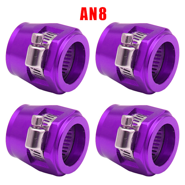 1/2/3/5 4-delad aluminium slangklämma - enkel att installera lila AN8.4pcs purple AN8.4pcs 1 Pc