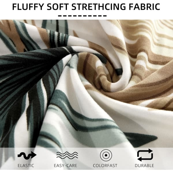 4-pack stretchbara, avtagbara och tvättbara matstolsöverdrag Flower Pattern 4